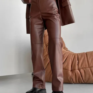 Vintage Faux Leather Pants