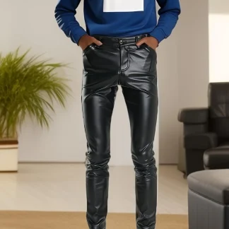 Faux Leather Pants For Men